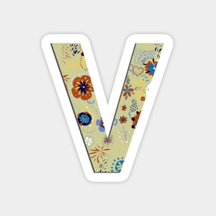 Monogram letter V Sticker